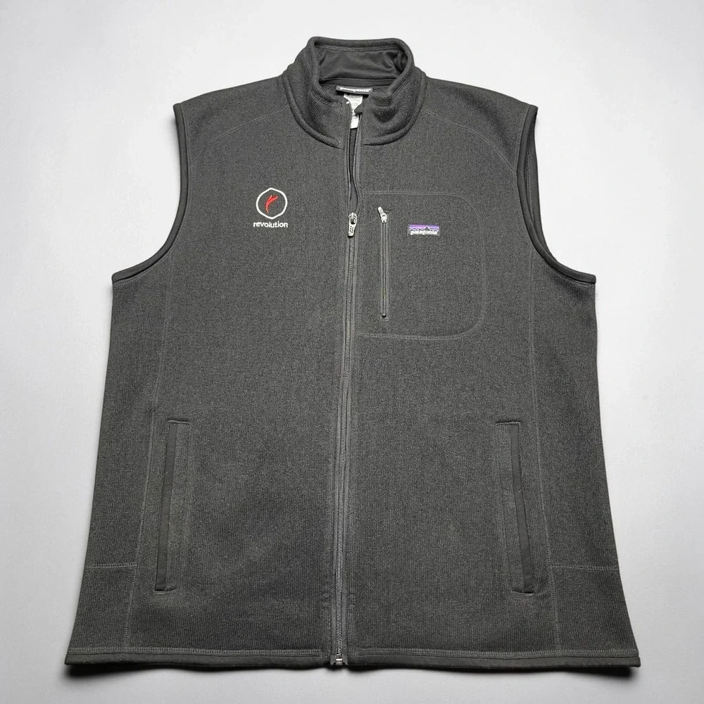 Patagonia Better Sweater Vest Mens‎ XL Black Full Zip Fleece Vest 25880 FA12